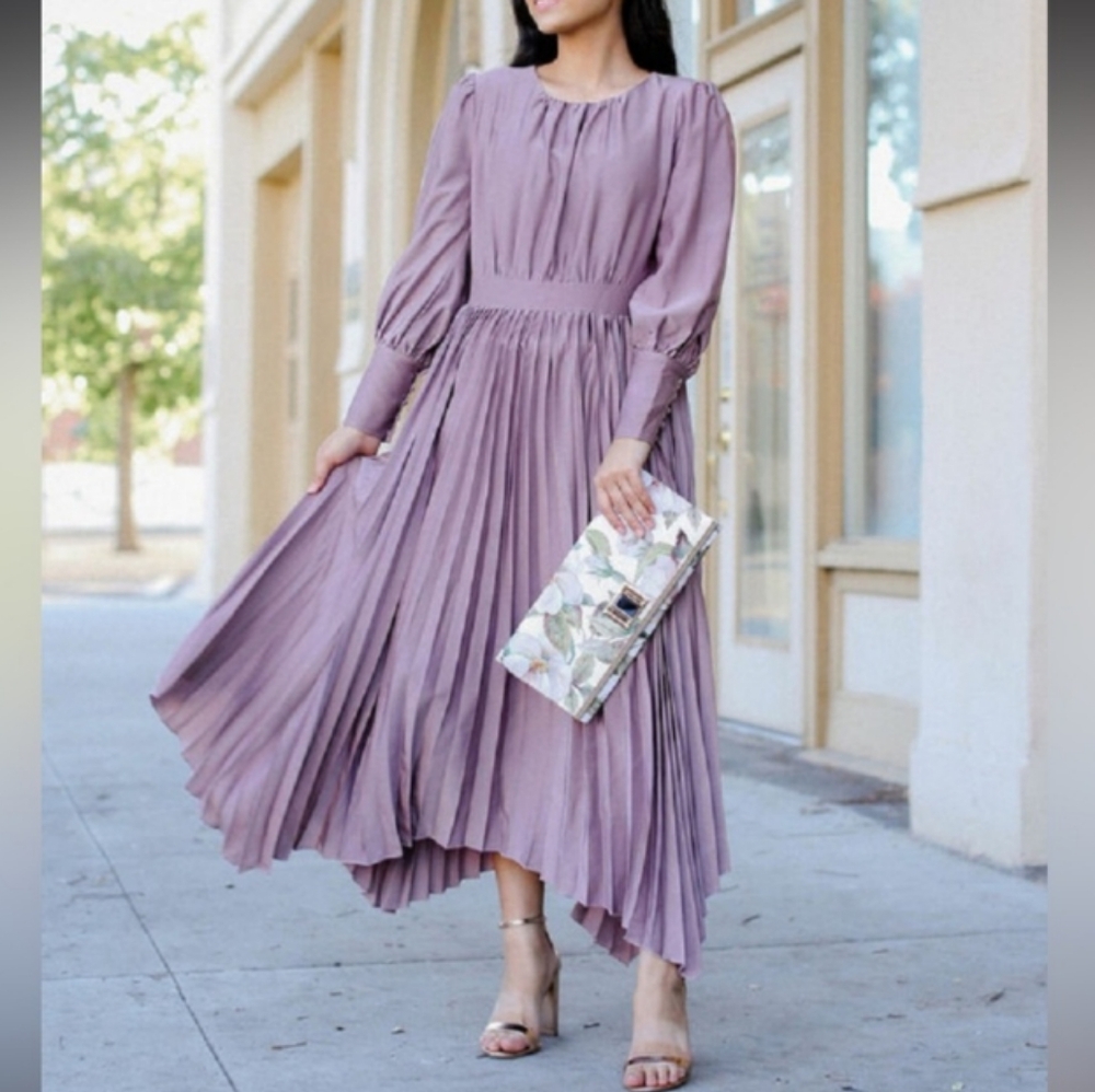 Dainty Jewells Lavender Long Sleeve Dress - Picture 2 of 7